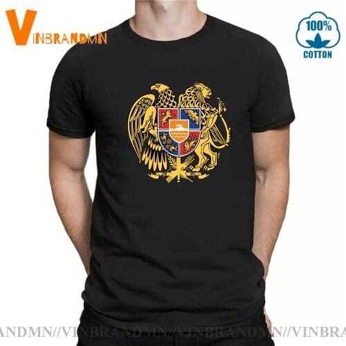 Armenia Coat Of Arms Nationality Pride T shirts men youth Custom ARMENIA Eagle Emblem Logo T-shirt Armenian Nation Flag clothing