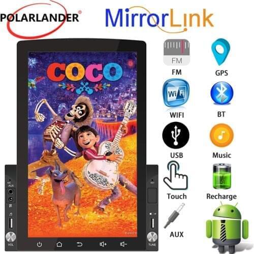 2 Din 10.1" Android 10 Car Radio DVR Iphone Video Output Multi-language WiFi Mirror Link FM 3USB Bluetooth D110 1G+16G GPS