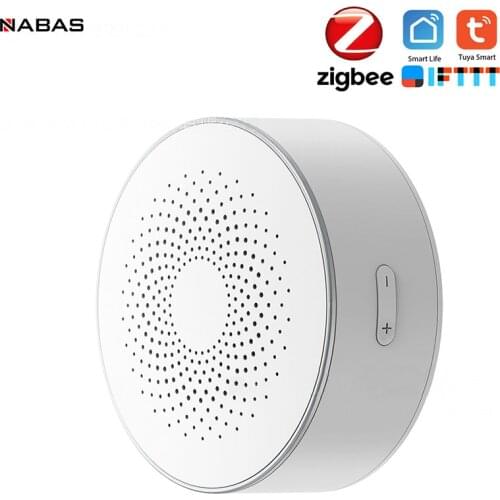 NABAS Zigbee Tuya Wireless WiFi Siren Alarm Detector Sensor Wireless Sound Light Alarm APP Remote Control Smart life