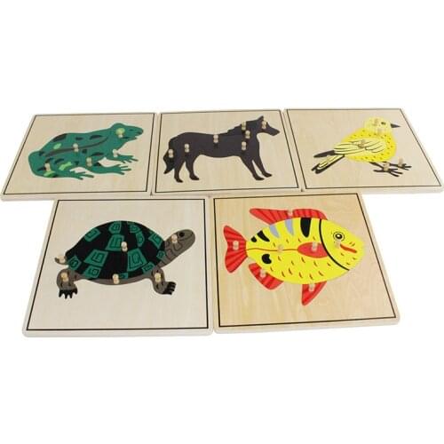 Childrens Wood puzzle 3D jigsaw puzzle toy animal skeleton puzzle Infant Early childhood teaching aids school supplies