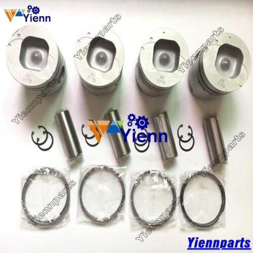 For Iseki SX75 T7000 T7010 Piston With Ring Set SBR FBR YBR Truck For Isuzu 4BD1 4BD1T Engine Spare Parts