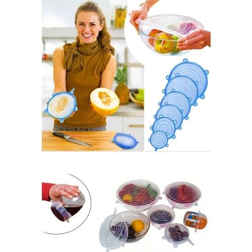 6 size Food Protective Silicone Stretch Cover Bone