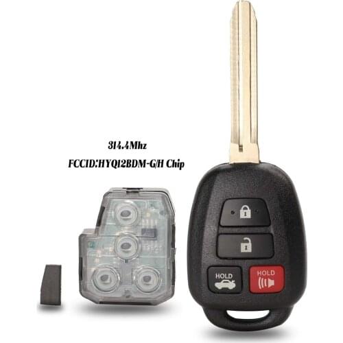 Jingyuqin 4 Buttons Remote key for Toyota Camry 314.4 MHZ With G/H chip optional 2012-2017 HYQ12BDM HYQ12BEL