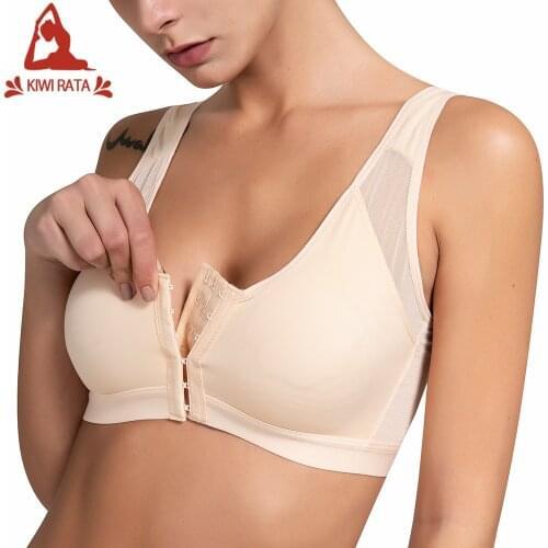 KIWI RATA Womens Full Coverage High Stretch Sports Bra Quick Dry Padded Sports Top Seamless Running Yoga Fitness Sport Bra Tops