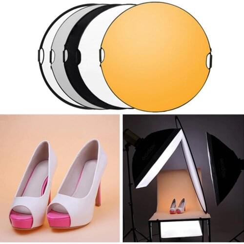 Round 5 in 1 Photography Studio Light Mulit Collapsible Disc Reflector Tool for Studio Multi Photo Disc Diffuers