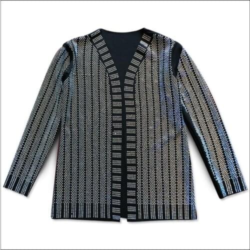 New Autumn Korean Version Of The Loose Trend Cool Shining Nightclub Jacket Handsome Casual Mens Singer Stage Nightclub Jacket