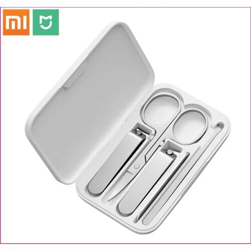 Xiaomi Mijia Nail Clipper Set Trimmer Pedicure 5 in 1 Portable Travel Hygiene Kit Stainless Steel Nail Cutter Tools Nail File Ea