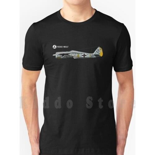 Focke Wulf Fw190A4 Wurger ( White Logo ) T Shirt Cotton Men Diy Print Cool Tee Focke Wulf Aviation Fw190 Butcher Bird Condor