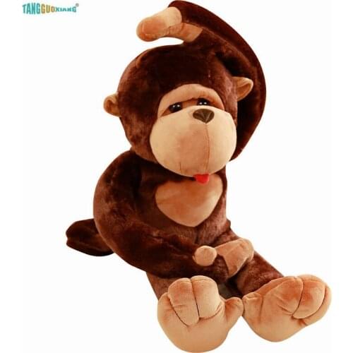 80-110cm Soft Stuffed Animal Dolls Monkey Plush Toys kids Playmate birthday Gift 100% Cotton