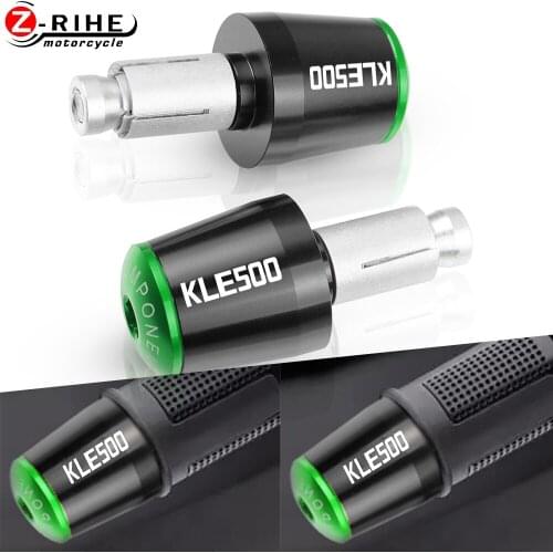 Hand Bar Ends Motorcycle Accessories HandleBar End Cap CNC Billet Aluminum For KAWASAKI KLE500 KLE 500 1991-2007 1992 1993 1994