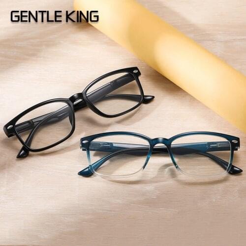 GENTLE KING Vintage TR90 Reading Glasses Women Men Anti Blue Light Presbyopia Eyeglasses Hyperopia Eyewear +1.5 +2.0 +2.5