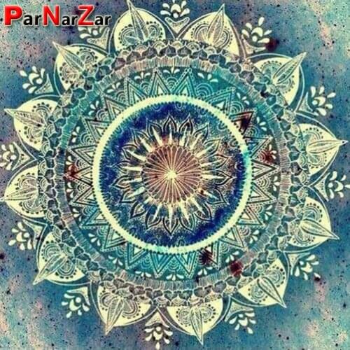 ParNarZar Indian Religious Pattern DIY Crystal Mosaic Diamond Painting Mandala Full Drill 5D Picture Of Rhinestone