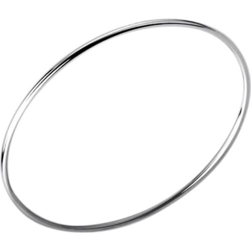 Factory direct selling silver color personality simple singleturn bangle bracelet