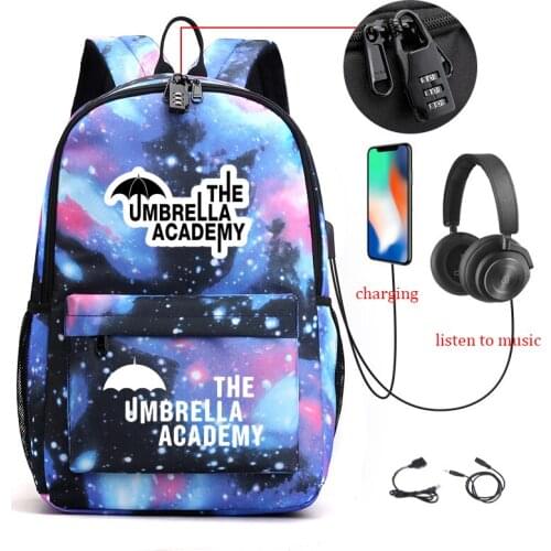 The Umbrella Academy School Bag For Teenage Boy Girl Cartoon Backpack For Teenager Students Mochila infantil To School With Lock