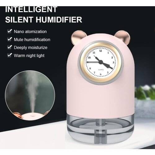 New Humidifier Mini Household Small Moisturizing Aromatherapy Car Creativity With Clock Essential Oil Diffuser USB Humidifier
