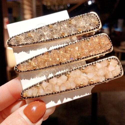 H:HYDE Fashion Women Pearl Shining Hair Clip Hairpin Headwear for Women Slide Grips Barrette hair pin Hair Accessories