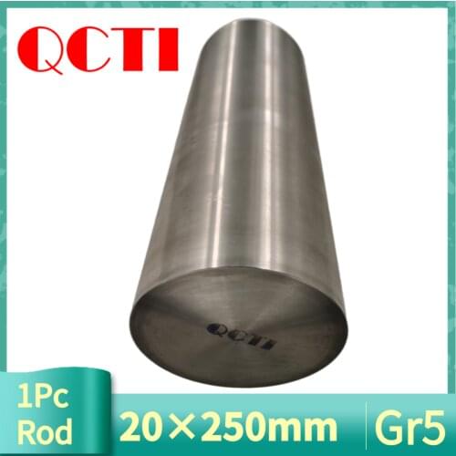 1pcs Gr5 20mm dia x 250mm length Titanium Alloy Round Bar Rod Industry Machine Use DIY Anti-corrosion Material