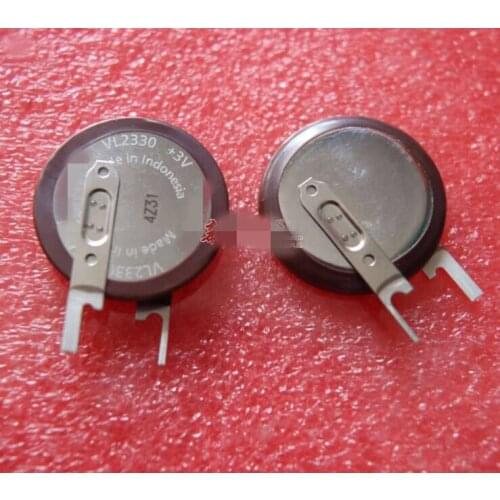 1PCS VL2330 3V with feet vertical VL2330/VCN rechargeable button battery lithium battery