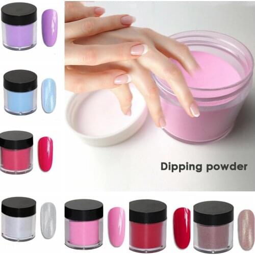 10ml/box Dipping Nail Powder FA46 Glitter Powder Dust 11 Colors DIY Manicure Polish Arcrylic Chrome Powder Pigment For Nail Art