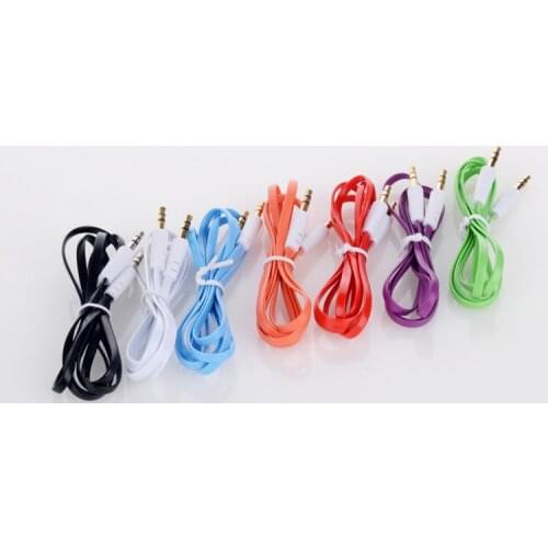 10pcs/lot New 3.5mm Male to Male 1m Stereo Audio Jack AUX Cable For Tablet Phone pod MP3 MP4 with tracking