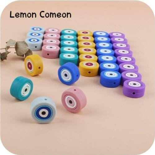 10Pcs Newborn Baby Accessories Eyes Silicone Beads For DIY Pacifier Clips Beads Newborn Food Grade Teething Nursing Products
