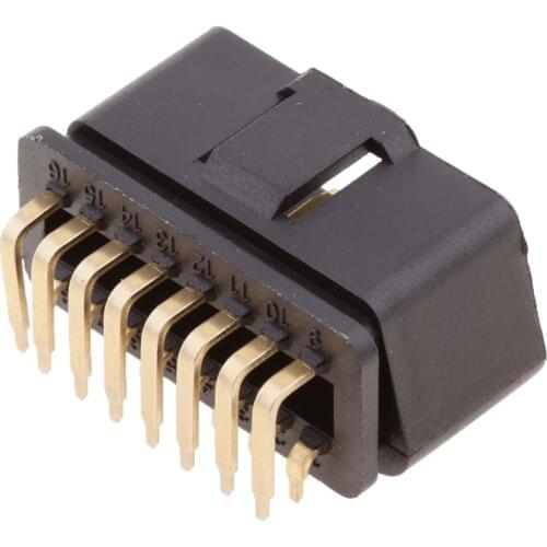 16 PIN OBD2 OBDII Universal Male 90 Degree Angle Connector for Diagnostic