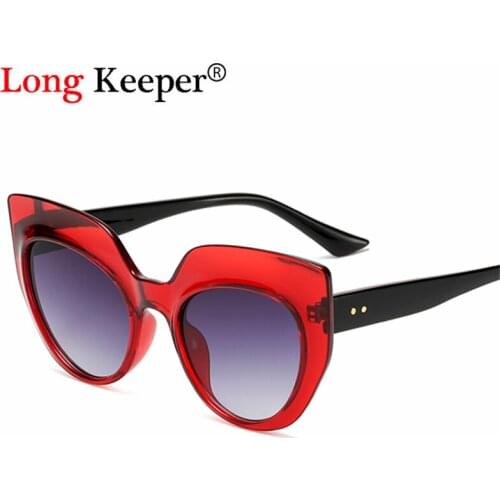 2020 Fashion Cat Eye Sunglasses Transparent Frame Women Brand Designer Luxury Sexy Ladies Gradient Sun Glasses Female UV400