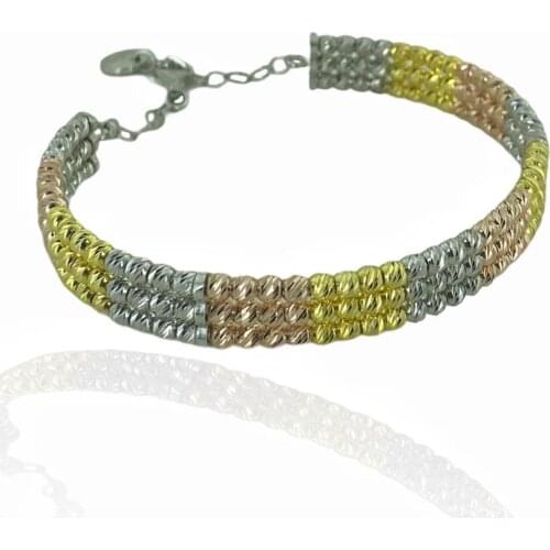 Three Color 3 Must Dorika Bulk Italian 925 Silver Bracelet Bangle