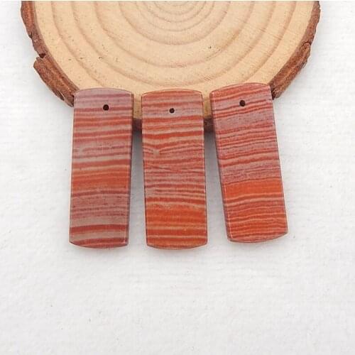 3Pcs Natural Wonder Stone Pendants 34x13x3mm 10g