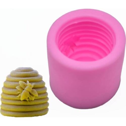 50pcs Silicone Beehive Mold Candle Soap 3D Bee Cake Mold Mould Honeycomb Bee DIY Aromatherapy Plaster Candle Mold SN3866