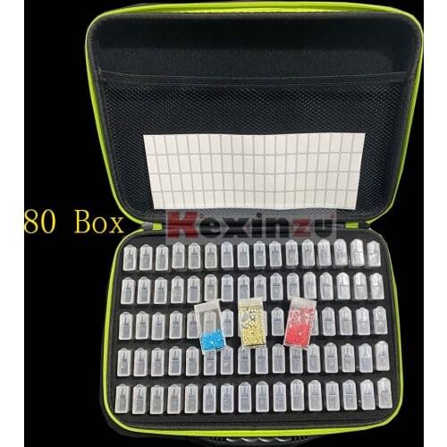 7 Colors 20/40/80 Box Diamond Painting Cross Stitch Accessories Tool Box Container Diamond Storage Bag Case Embroidery Mosaic