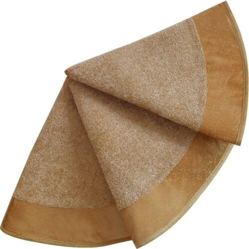 Free shipping EXTRA LARGE 50" Boucle with Velvet Border Christmas Tree Skirt P7987