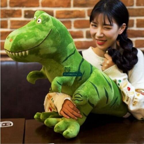 Dorimytrader pop cute animal dinosaur plush doll big stuffed anime Tyrannosaurus rex toy Triceratops pillow baby gift DY61884