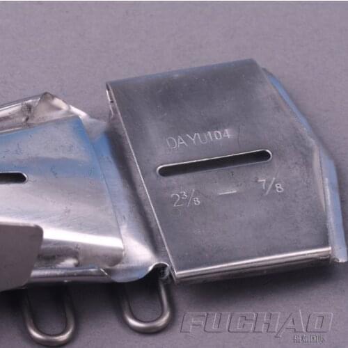 K712NA(B) Double Wrap Folder TAPE 2-3/8"--7/8"hemmer Used For 2 Or 3 Needle Cover Stitch Machine Folder 104 Export 2.22cm