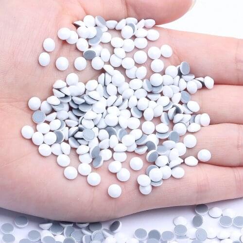 Ceramic White Hotfix Rhinestones For Nails ss6-ss30 Glue Backing Iron On Glass Chatons DIY Wedding Dress Clothes Decorations