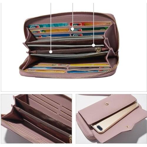 New Designer Female Wallet Fashion Long Woman Purse Clutch PU Leather Ladies Purses Card Holder Women Phone Bags