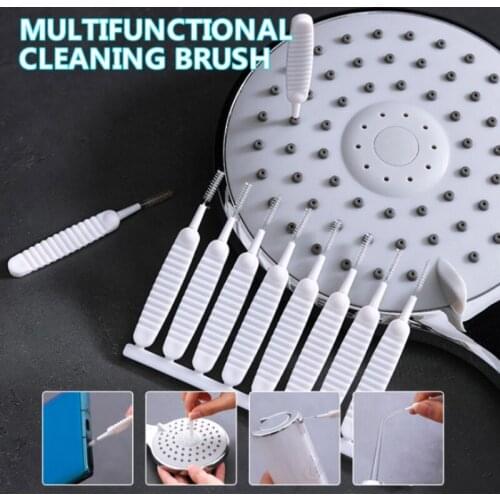 10pcs Multifunctional Small Hole Cleaning Brush Anti-clogging Brush for Shower Phone Faucet Hole Kitchen Bathroom Cleaning Tools