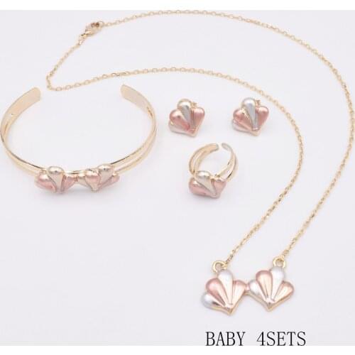 NEW High Quality Ltaly 750 Gold color Jewelry Set For Women african beads fashion necklace set earring jewelry