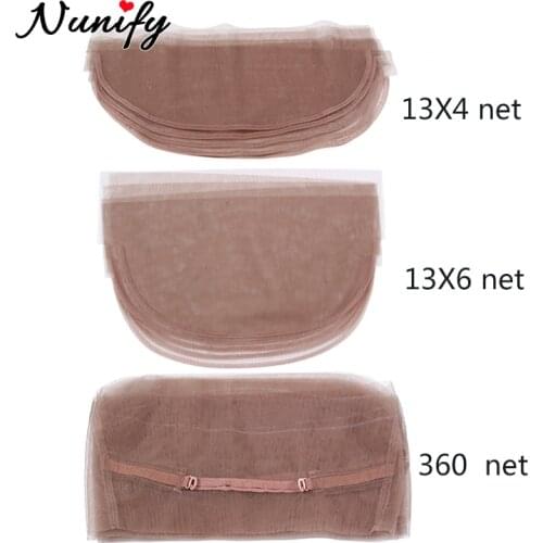 Nunify 13*4 13*6 360 Lace Net Basement Foundation For Making Closure Wigs Making Lace Closure Frontal Brown Swiss Lace Wig Caps
