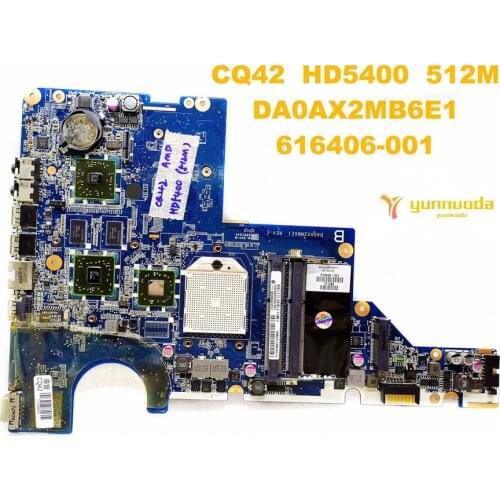 Original for HP CQ42 laptop motherboard CQ42 HD5400 512M DA0AX2MB6E1 616406-001 tested good free shipping