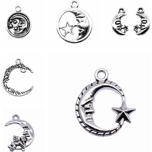 Sejuani diy charms for jewelry making kit pendant for bracelet jewelry accessories Moon Star Tag Charms