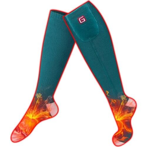 QILOVE 3.7V Winter Unisex Battery Heated Socks Kit Electric Rechargeable for Indoor Sleeping,Outdoor Sporting