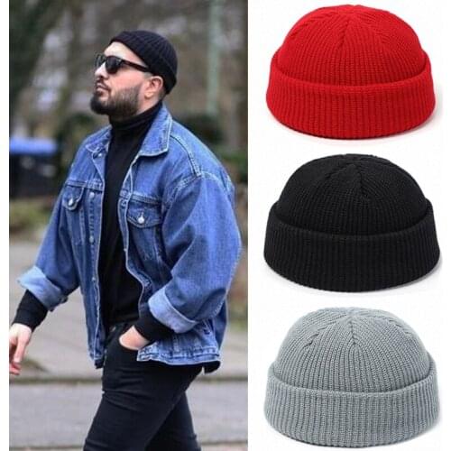 2021 Fashion Trend Pure Color Fall Winter Trend Warm Knit Toque Hip Hop Street Cold Hat Unisex Dome Couple Hat