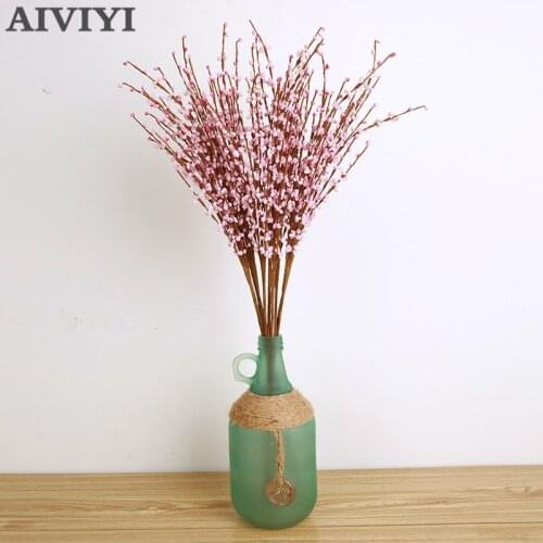 Foreign trade excellent product Artificial Flowers Spring Plum Blossom Cherry Branch Flower Home Decoration Wedding Simulation F