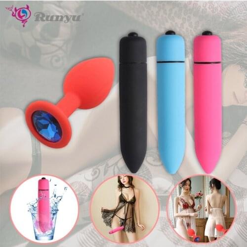 Runyu Private Good Mini Bullet Vibrator for Women Anal Plug Clitoris Stimulator Dildo Vibrator Sex Toys for Woman Sex Shop