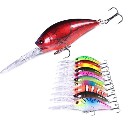 1PCS Deep Diving Crankbait Fishing Lure 20.5g 12.5cm Wobblers 6# Hook isca artificial swim crank bait carp fishing tackle