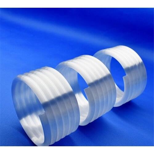 7 coils Milky white opaque spiral quartz tube for sample