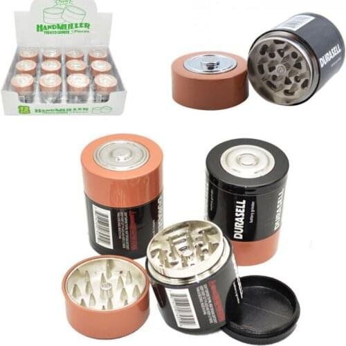 Smoking accessories Battery type cigarette grinder 3-layer metal cigarette grinder Tobacco zinc alloy cigarette crusher
