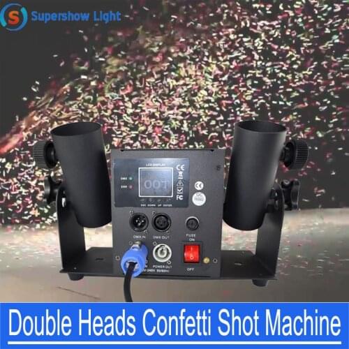 Two Head Confetti Machine Shot Professional Machine Confetti Cannon Electric Paper Launcher Stage Effect Equipment for DJ Party