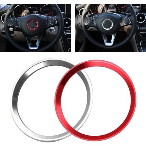 Car Steering Wheel Center Decor Ring Logo Trim for Mercedes Benz C E CLA GLA GLC